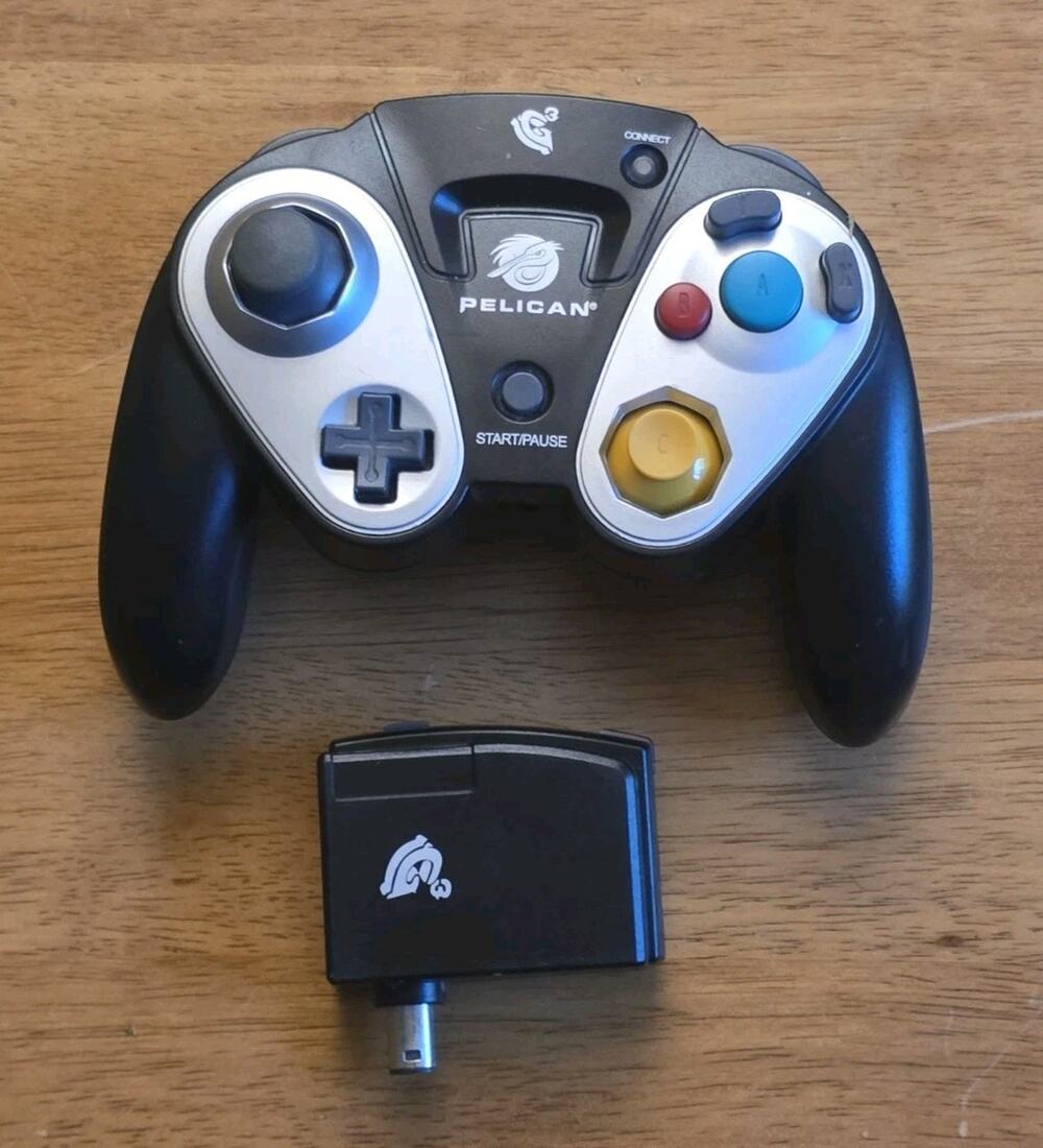 Pelican G3 Wireless Nintendo GameCube Black Controller & Receiver PL-7055